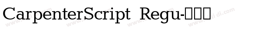 CarpenterScript Regu字体转换